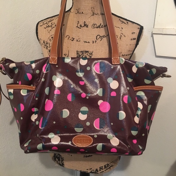 fossil coated canvas bags